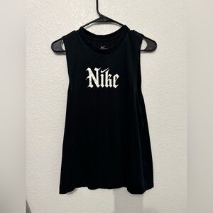 Nike Gothic‎ Style Logo Women's Black Muscle Tee